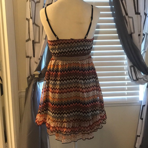 🌸4x20 🌸 Rachel & Chloe Multicolor sheer dress S - Picture 2 of 4
